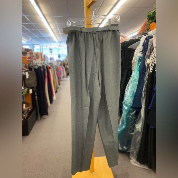 Alfred Dunner sz.14 Grey w/belt pants NEW - Picture 3 of 3
